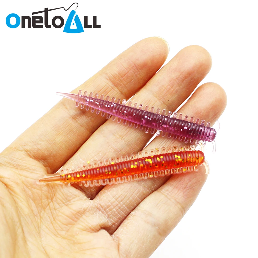 

Lot 30 OnetoAll 60 mm 0.8 g Maggot Worm Bait Soft Earthwrom Floating Artificial Fishing Lure Trout Carp Silicone Bass Swimbait