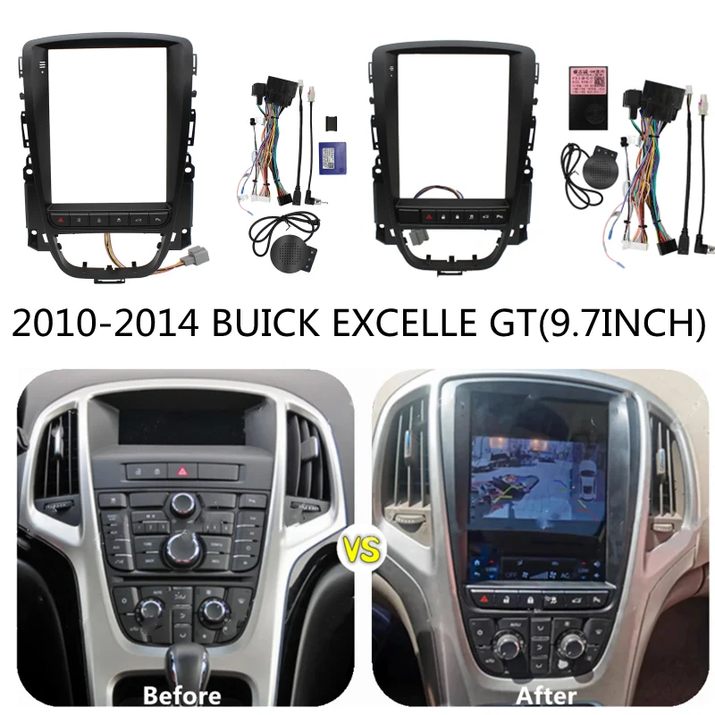 

Tesla Screen 9.7 Inch Car DVD Frame Fascia Adapter For BUICK EXCELLE GT OPEL ASTRAJ Android Radio Dash Fitting Panel Kit