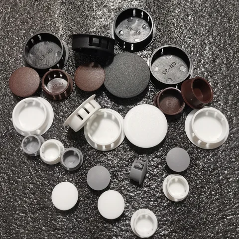 Черно-Белая нейлоновая круглая защелкивающаяся заглушка 6 мм 8 мм 10 мм-75 мм Пластиковые Заглушки для отверстий заглушка заглушки