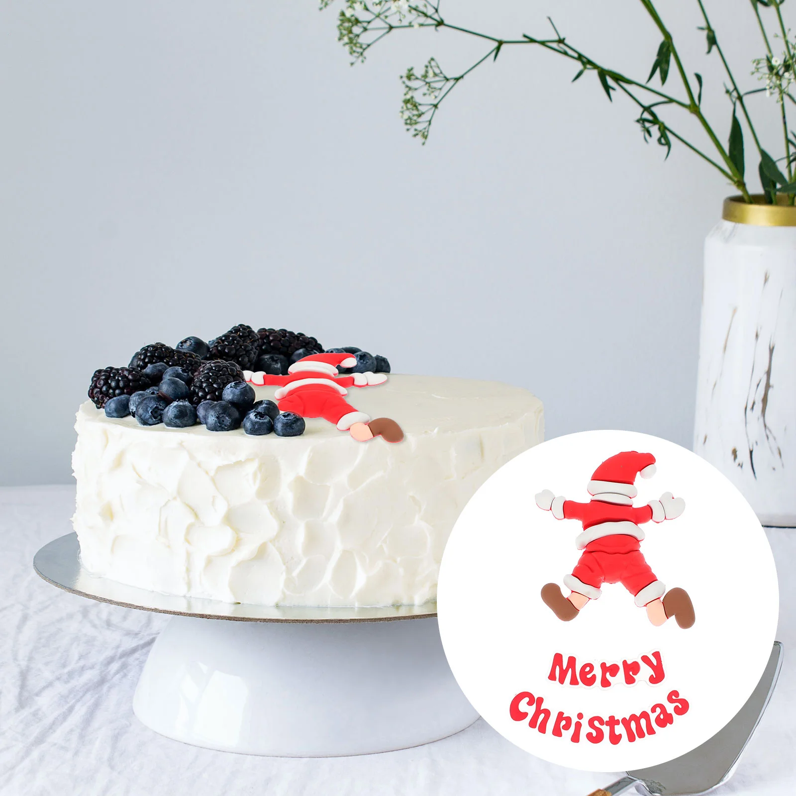 

1 Set Delicate Xmas Party Unique Cake Decor Cake Insert for Christmas Decor Cake