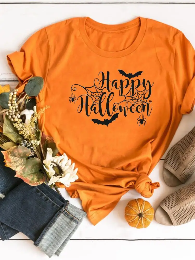 

Женская футболка с надписью на фестиваль, осень, Хэллоуин