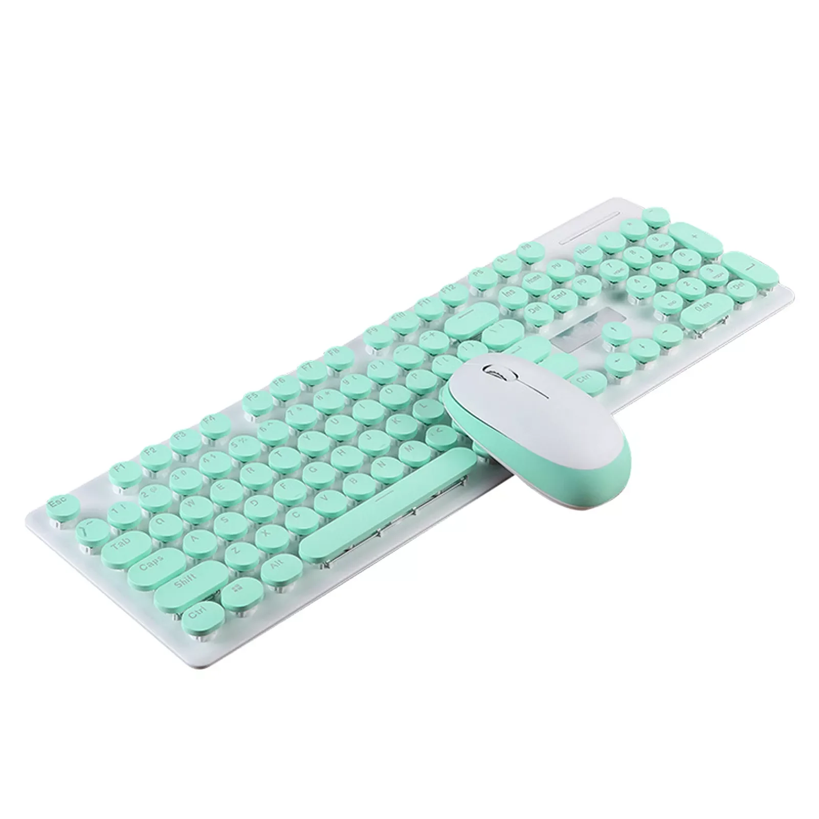 

Low Noise Wireless USB Ergonomic Keyboard Mouse Set Home Computer Accessories Office Universal Non Slip Notebook Retro