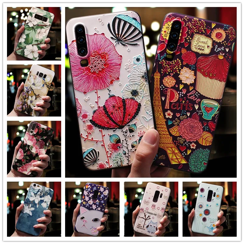 For Samsung A30S A50S A50 A70 Case Silicone Soft Relief 3D Owl Cat Back Covers For Samsung Galaxy A53 5G A21 Case A 50 Cartoon