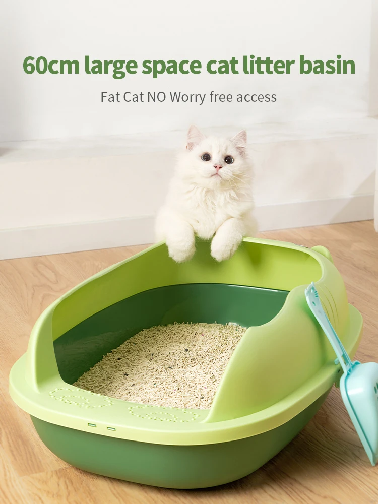 

Cats Sanitary Tray Pet Litter Box Anti Flip Over Pet Bedpan Toilet Odor Proof Splash Proof Cat Litter Basin Pet Accessories