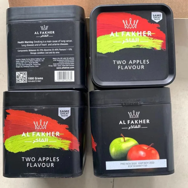 

1kg Alfakher 1000g Shisha Hookah Fruity Flavor Free Tar Nicotine Hookah Accessories