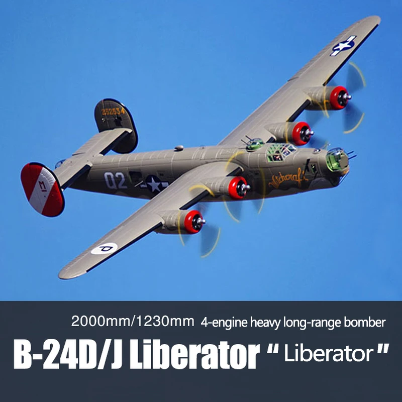 

Freewing RC Airplane 2000mm (78") B-24 Liberator PNP,Radio Control Model,B 24,B24D,Propeller Trainer, Aircraft,B-24D