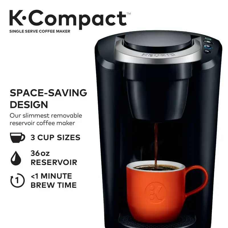 

Black Single-Serve K-Cup Pod Coffee Maker