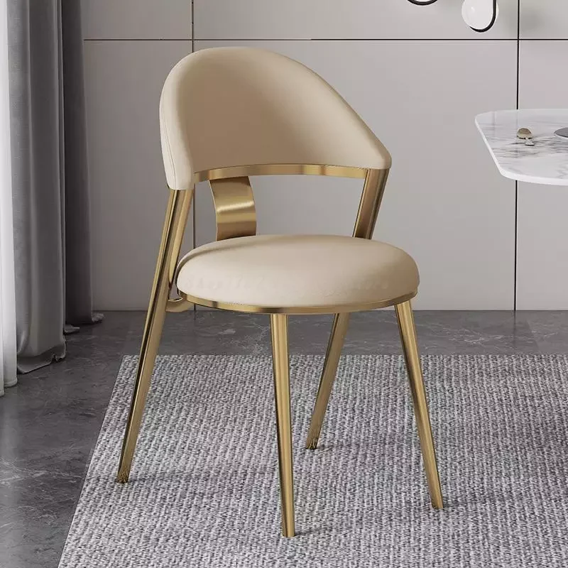 

Dining Chair Book Chair Leisure Household Stainless Steel Chair Milk Tea Shop Luxury Minimalist Dressing Stool Bedroom
