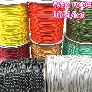 10 м диаметр 1,01,5 мм восковой хлопковый шнур вощеная нить веревка шнур ремешок Ожерелье Веревка из бисера для самостоятельного изготовления ювелирных изделий браслет