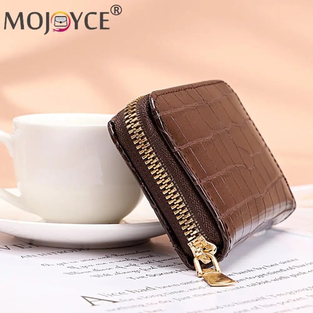 Кошелек женский из искусственной кожи однотонный с отделением для карт на молнии