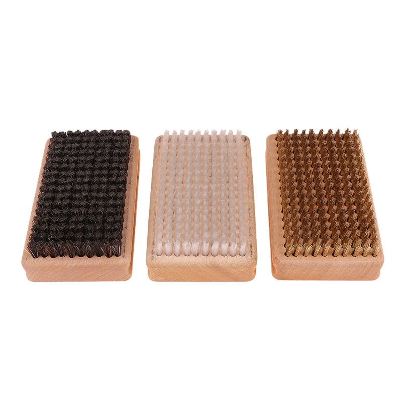 Деревянная ручка латунь/нейлон/кинь/кишачий волос лыжная щетка для вощения