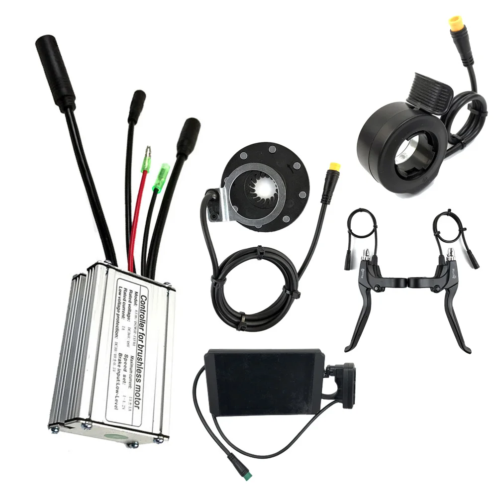 

E-Bike KT Controller 36V 48V 250W 15A Waterproof Controller LCD8H Display PAS Thumb Throttle Brake Lever Electric Bicycle Parts