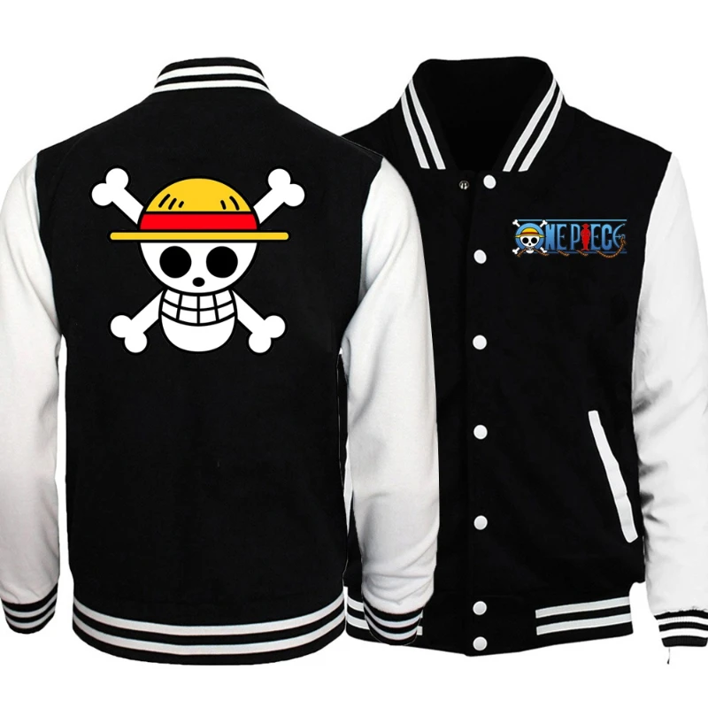 Anime ONE P-PIECES Baseball Jacket Boys Girls Casual Sweatshirt Women Mens Baseball Uniforms Fashion Coats