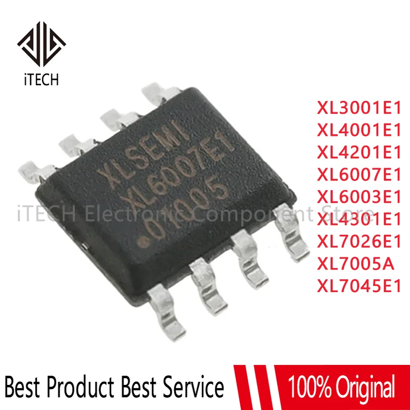 

10 шт., интегральные микросхемы XL3001E1, XL4001E1, XL4201E1, XL4301E1, XL6003E1, XL6007E1, XL7005A, XL7026E1, XL7045E1, XL3001, XL4001, XL4201, SOP-8