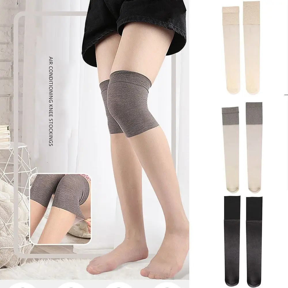 

Носки женские из полиэстера для защиты колен, тонкие дышащие носки до середины икры, без зачистки, с защитой от крючка