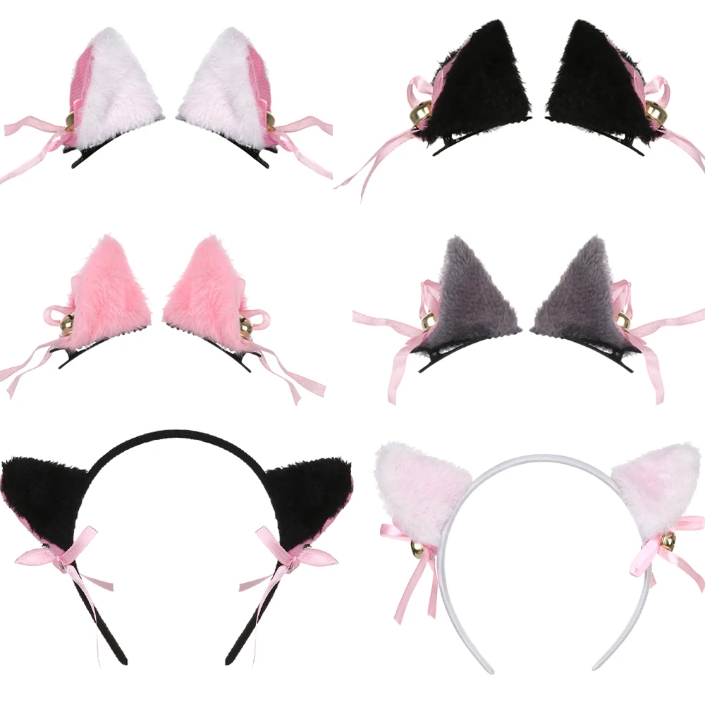 

Lovely Cat Ear Hair Wear Cat Fur Ear Hairband Night Party Club Bar Decorate Headbands Girls Boys Anime Cosplay Costume Plush