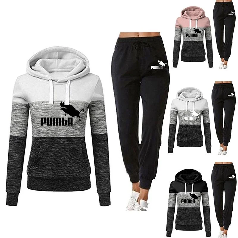 

Женский спортивный костюм из 2 предметов, повседневная одежда на осень и зиму