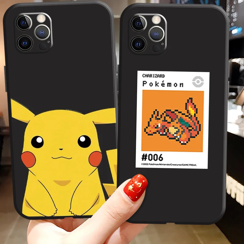 

Pikachu Pokémon Phone Cases For iPhone 11 12 Pro MAX 6S 7 8 Plus XS MAX 12 13 Mini X XR SE 2020 Funda Carcasa Back Cover