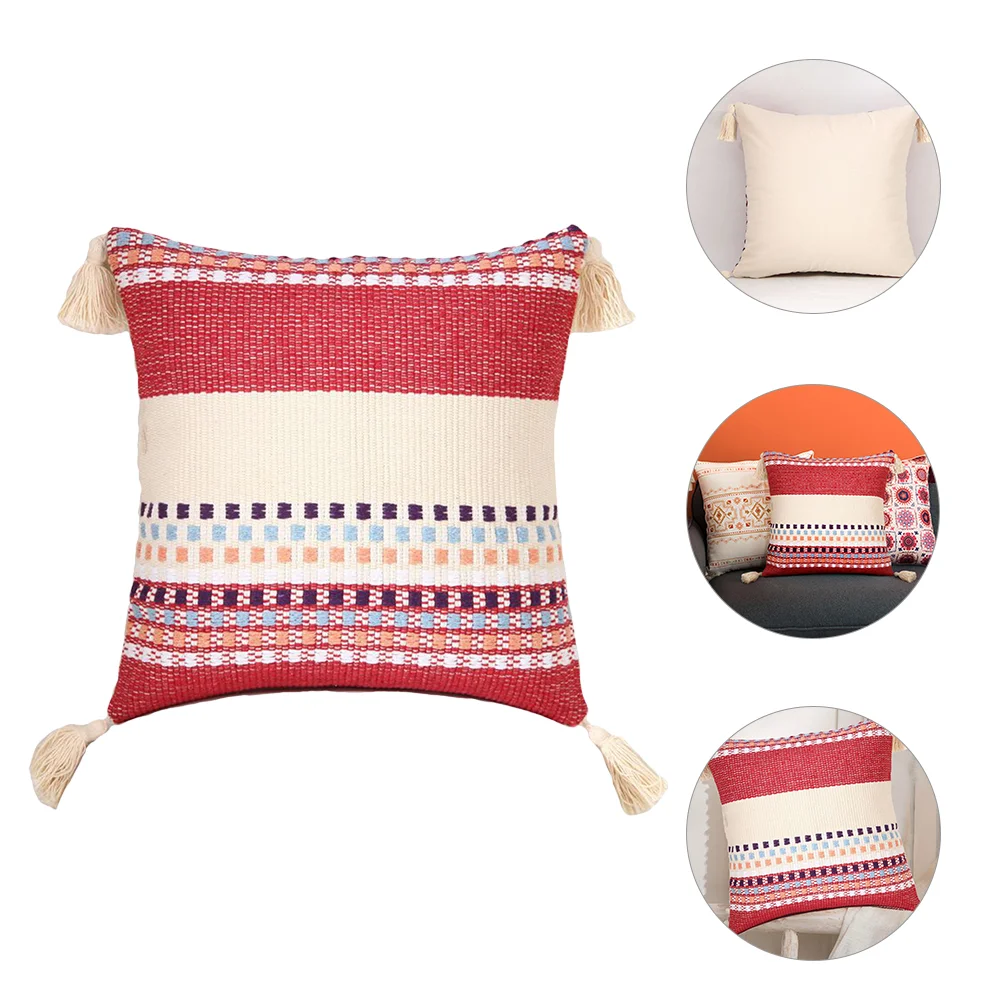

Tassel Pillowcase Macrame Tassel Pillow Cover Home Bedroom Pillow Cover
