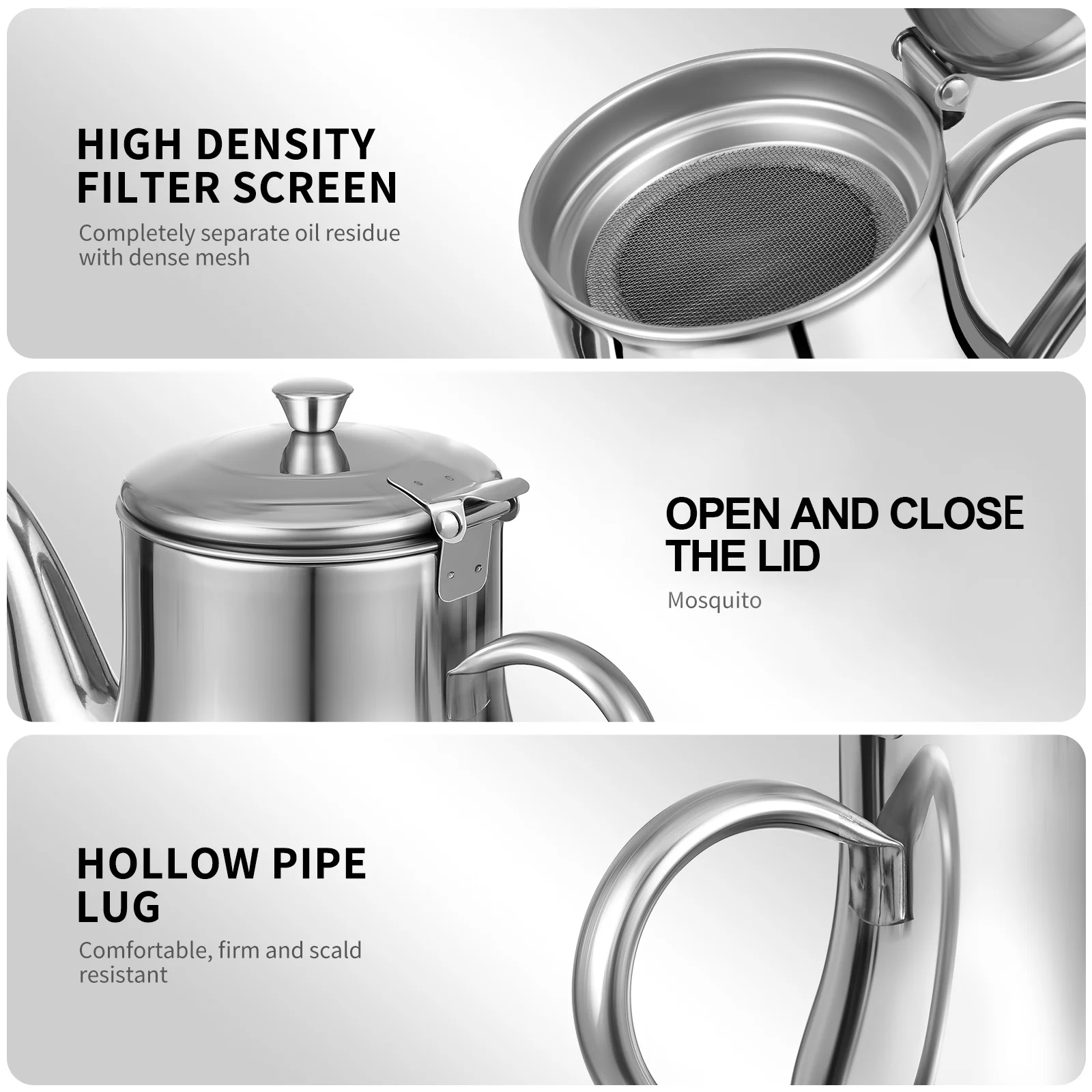 Масляный горшок из нержавеющей стали контейнер для смазки бекона