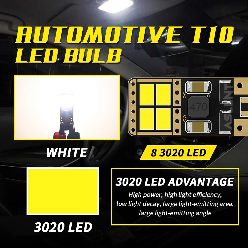 2x 9-60 В 12 24 W5W T10 Светодиодный CANBUS без ошибок 5W5 3020 Супер яркие автомобильные