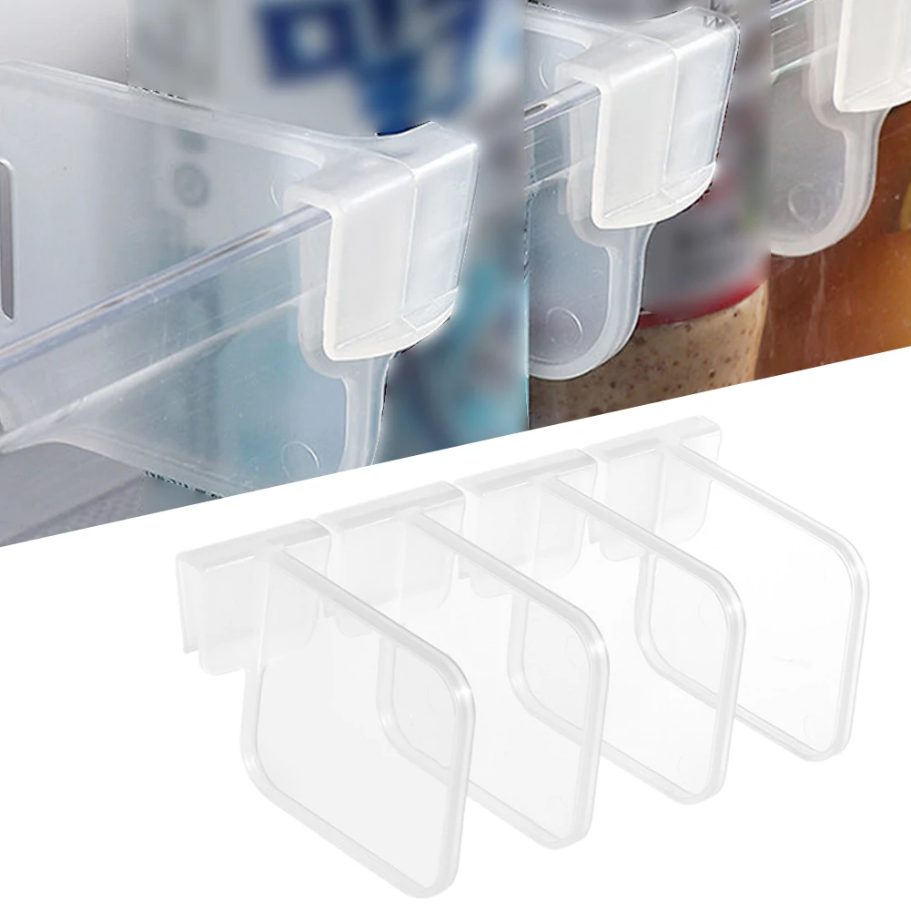 

4pcs Refrigerator Storage Partition Plastic Kitchen Tool Bottle Rack Assortment Kitchen Storage Refrigerator Side Door Divider