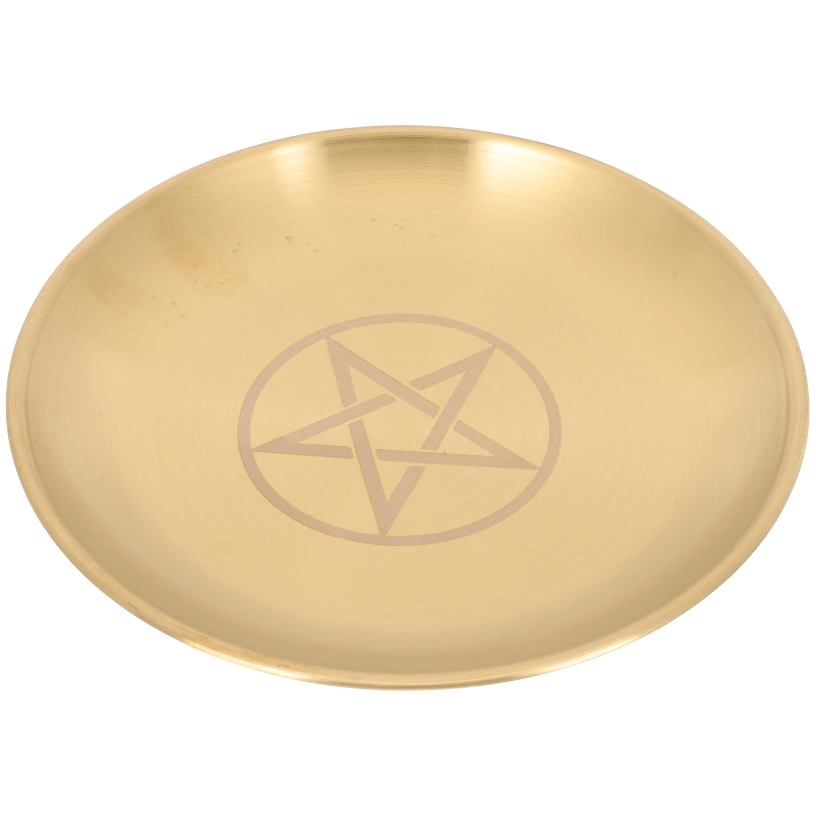 

Pentagram Home Décor Metal Tray Decorate Holder Plate Copper Table Centerpiece Altar Tray