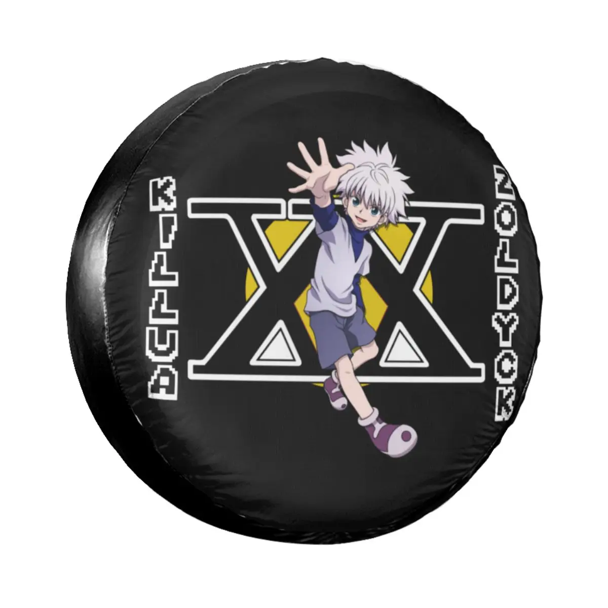 

HXH Killua Zoldyck запасная крышка для шин чехол сумка аниме Hunter X Hunter колпачки на колеса для Suzuki Mitsubish 14 "15" 16 "17"