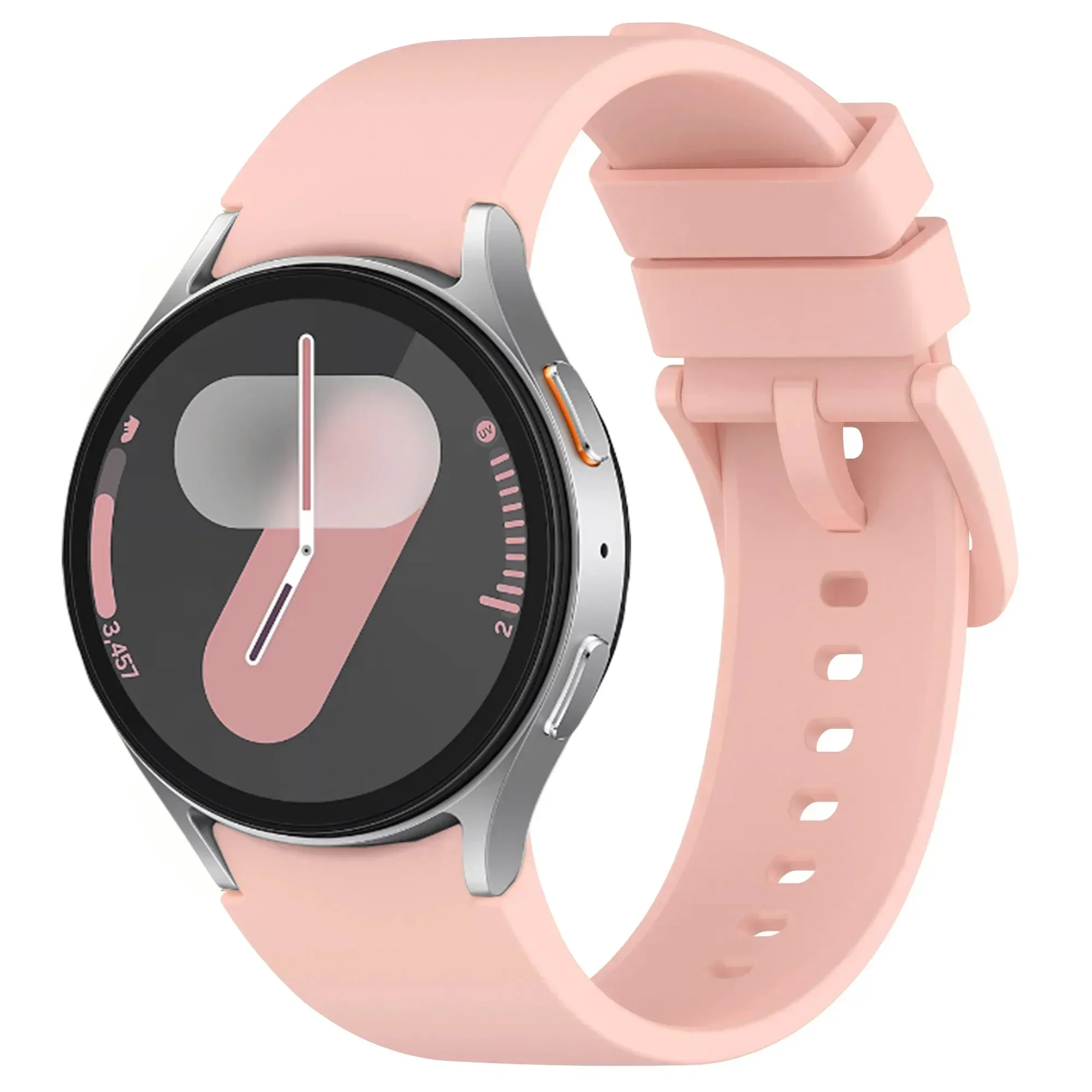 Фото Силиконовый ремешок для Samsung Galaxy Watch 7, 6, 5, 4, 40 мм, 44 мм, 5Pro, 45 мм, оригинальный ремешок для Galaxy Watch6-4 Classic, 47/46/43/42 мм, браслет №5