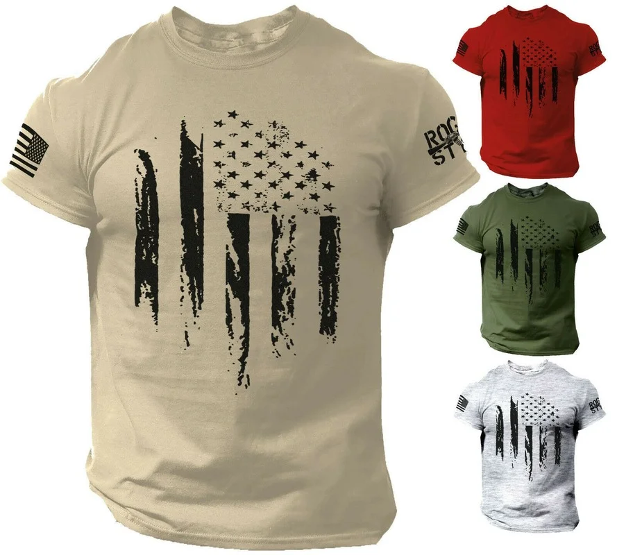 

Men Graphic T Shirts Camisetas De Hombres Tank Tops Men Clothing Independence Day Style Undershirts Tee Shirts Mens T Shirts