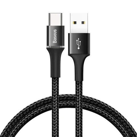 Кабель Baseus USB-C, для Samsung S22, S21, Xiaomi Mi Poco USB-C, 3 м, с поддержкой быстрой зарядки и мобильный телефон данных, 3 А