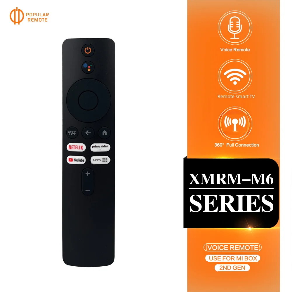 Фото XMRM-M6 голосовое дистанционное управление для приставки Xiaomi mi 2-го поколения, применимо к приставке TV Box S (2-го поколения) 4K Ultra HD, потоковый медиаплеер №1