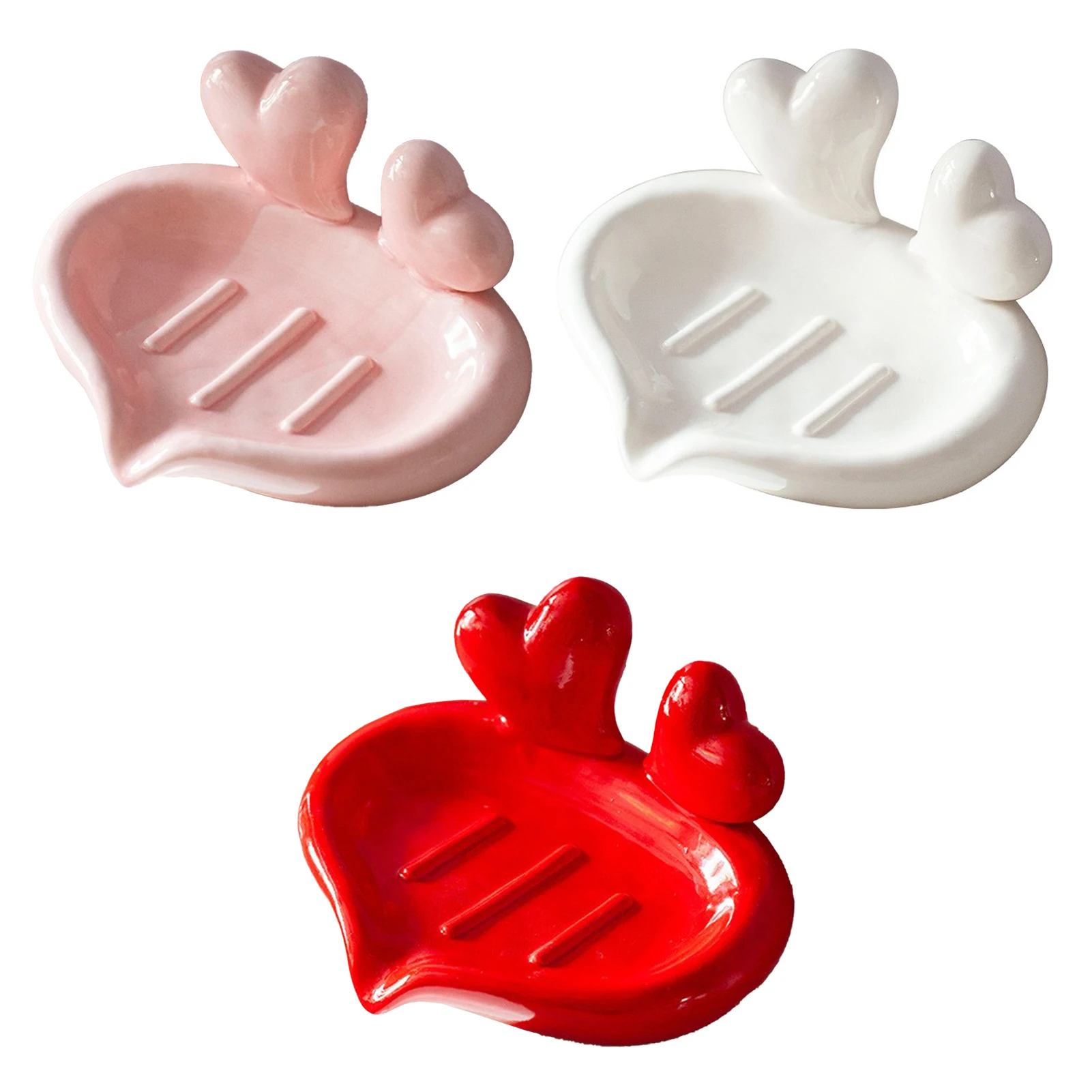 Креативная милая Керамическая мыльница &quotОт сердца к сердцу&quot Без перфорации