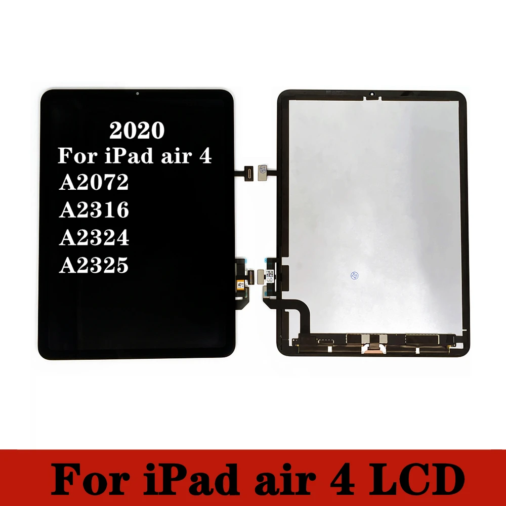 

Original LCD For IPad 10.9 Air 4 4th 2020 A2072 A2316 A2324 A2325 LCD Display Touch Screen Digitizer Panel Assembly Replacement