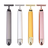 24k gold bar t type electric golden beauty stick v face artifact facial massage stick beauty equipment vibration meter
