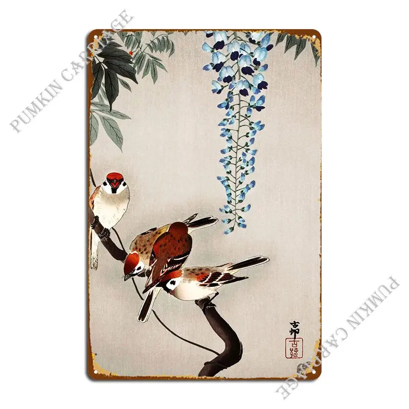 

Кольцо Sparrow At Глициния металлический знак Клуб Настроить паб стена роспись оловянный знак плакат