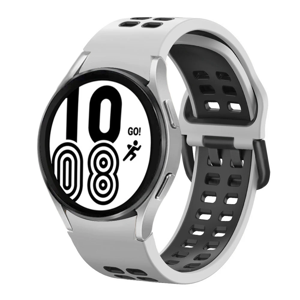 Ремешок силиконовый для смарт-часов спортивный браслет Samsung Galaxy Watch 4 classic 46 мм 42 44