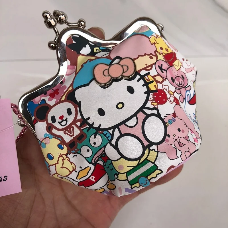 

Кошелек Hello Kitty в стиле ретро, милый мультяшный Кошелек для монет, пакет для девушек
