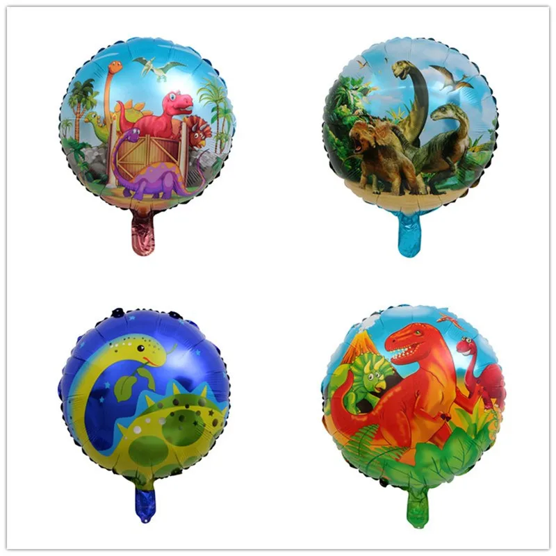 

1 шт./18 в день рождения, строительный шар в форме животного, тираннозавр, алюминиевая фольга, детское украшение для темативечерние