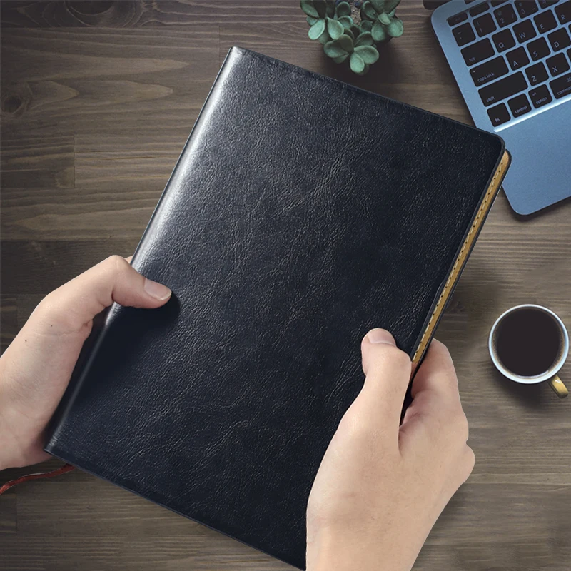 

Business Panner Notebook Writing Hard Paper Cover With Blank Journal Leather Notepad Birthday Gift Diary Inner Stationery