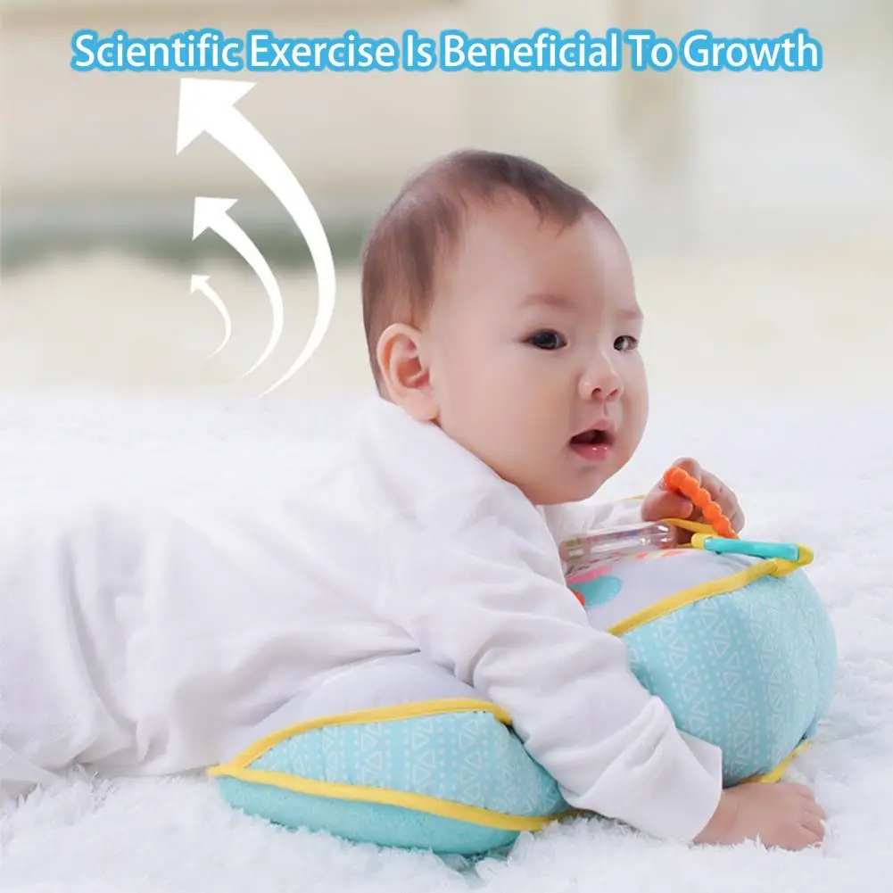 Infant Pillow Gum Ring Design Colorful Bean Rattle Breathable Head Neck Exercise U-Shape Newborn Pillow Baby Product