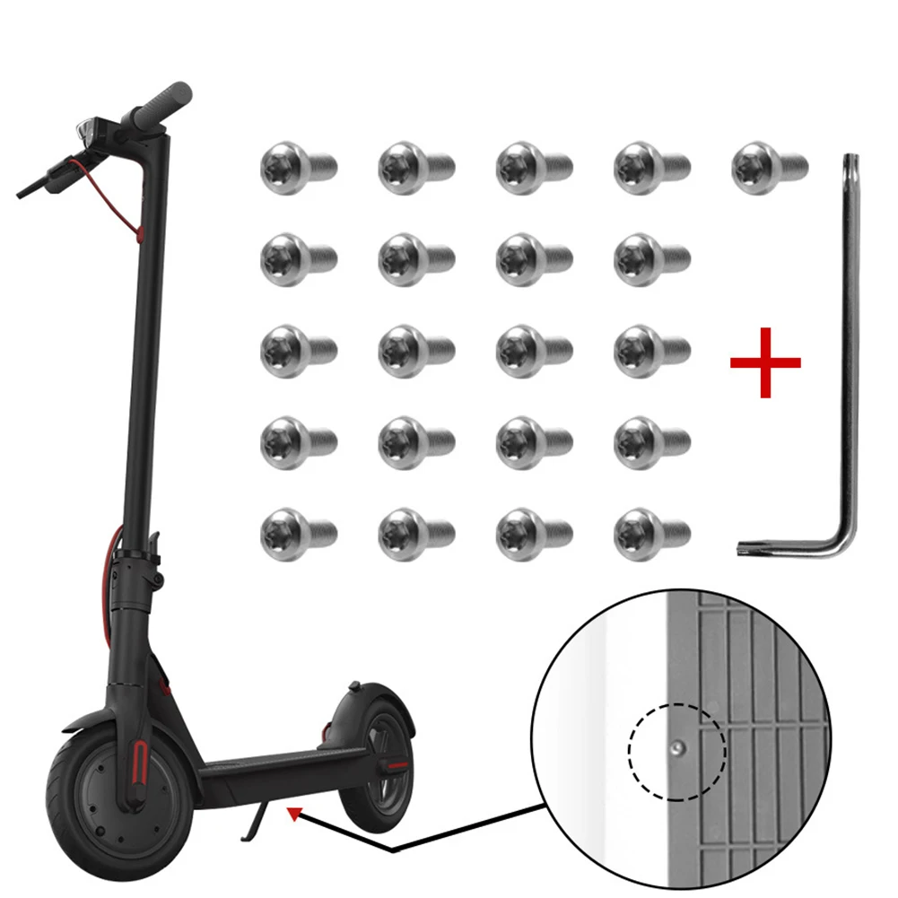 

21pcs Stainless Steel Bottom Cover Panel Screws Bolts For Xiaomi M365 Pro Electric Scooter Battery Bottom Compartment Screws