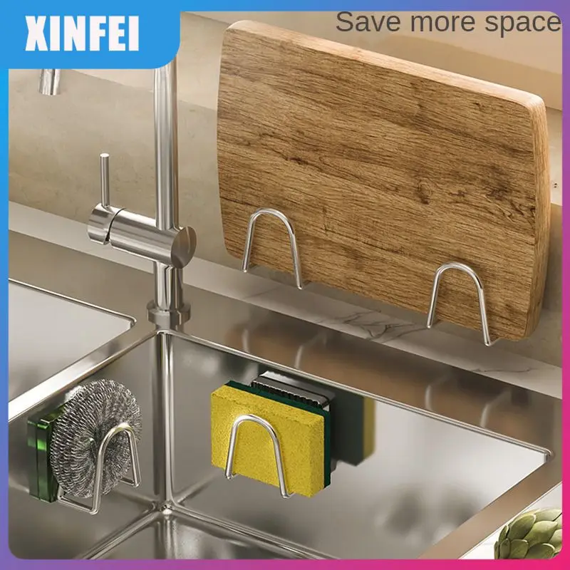 

Acrylic Punch-free Drain Rack Non-perforated Hook Multifunctional Kitchen Shelf Kitchen Organizer And Storage Accessories Rack