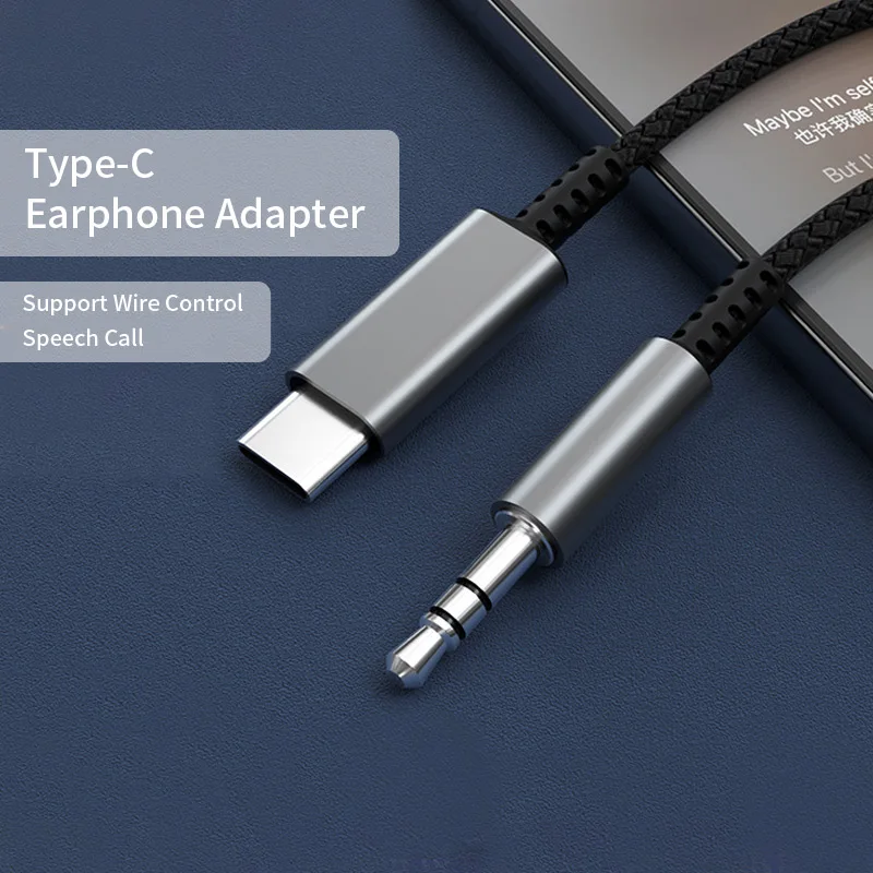 

Aux Audio Cable Type-C USB-C to 3.5mm Male Audio Jack AUX Cable Adaptor Car Aux Wire Line for Huawei Xiaomi Samsung Accessories