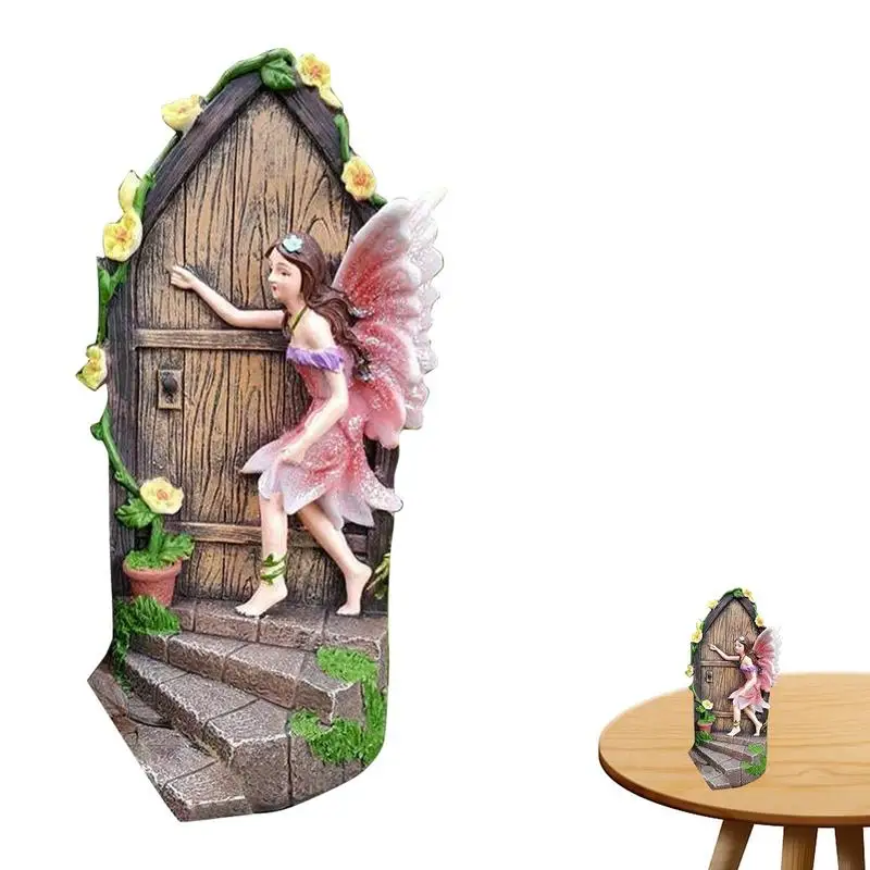 

Сказочная садовая дверь, миниатюрные статуэтки сказочных дверей, эльф, дом, двор, искусство, сад, дерево, искусственное украшение, уличный Де...