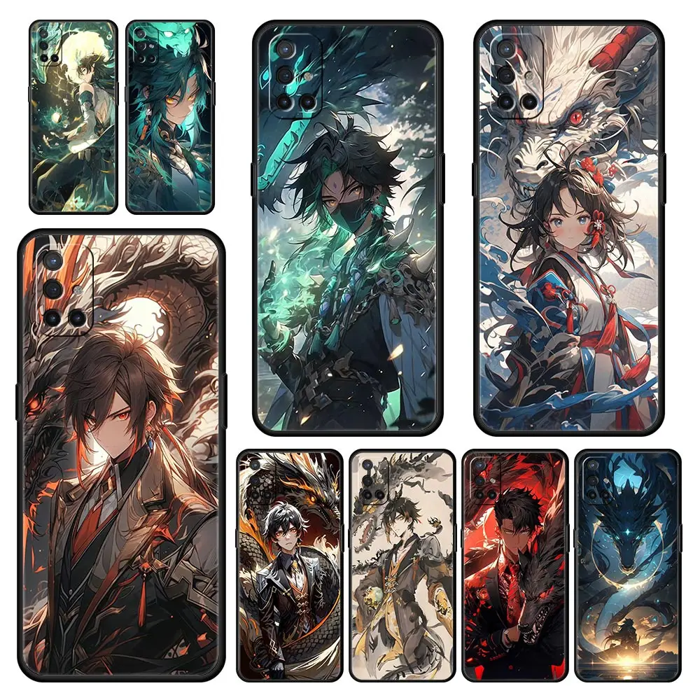 Чехол для телефона OnePlus 12 11 10 9 Pro 9T 12R 10R 9R 9RT 10T 8 7 6T 7T Nord 2T CE 2 5G N10 чехол Genshin impact dragon