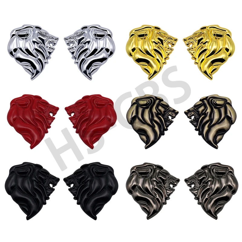 Металлический 3d-значок в виде льва значок животного наклейка на дверь автомобиля