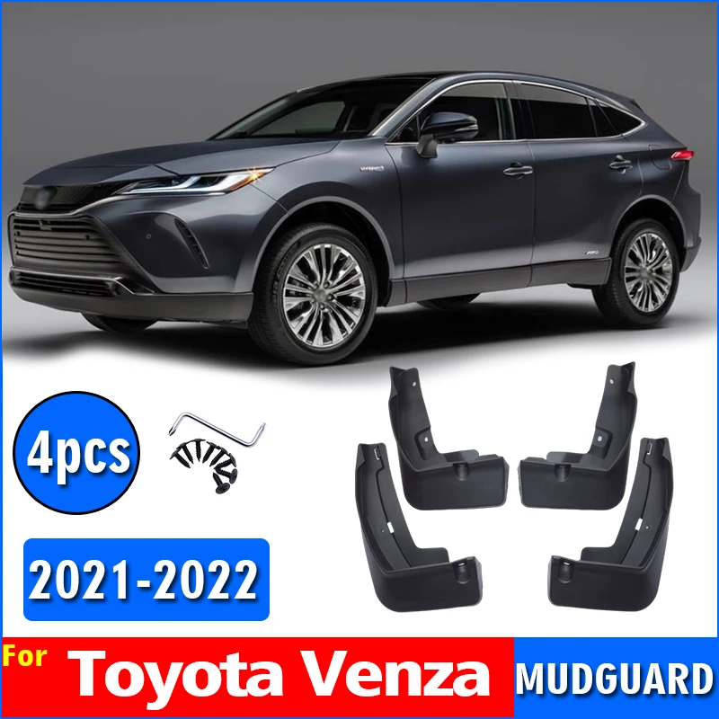 Guardabarros delantero y trasero de 4 piezas para Toyota Venza, accesorios para coche, 2021, 2022