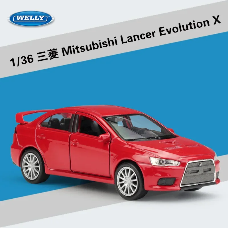 Welly 1:36 Mitsubishi Lancer Evolution X игрушки из сплава с откатным механизмом модель автомобиля