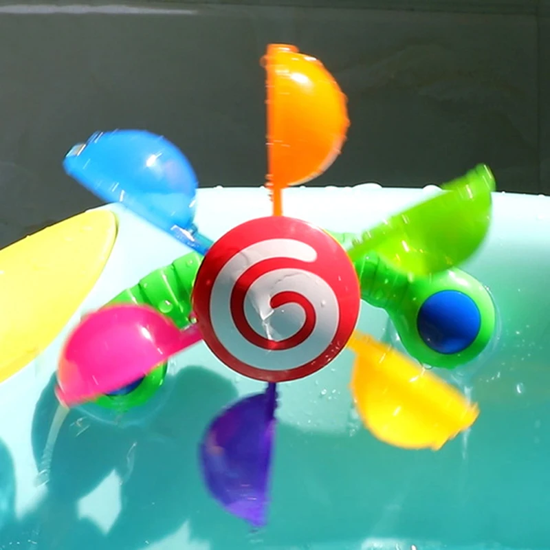 

New Baby Bath Toys Play In Scoop Water Mini Windmill Waterwheel Toddler Bathtub Bathing Toy Kids Summer Swimming Pool Games